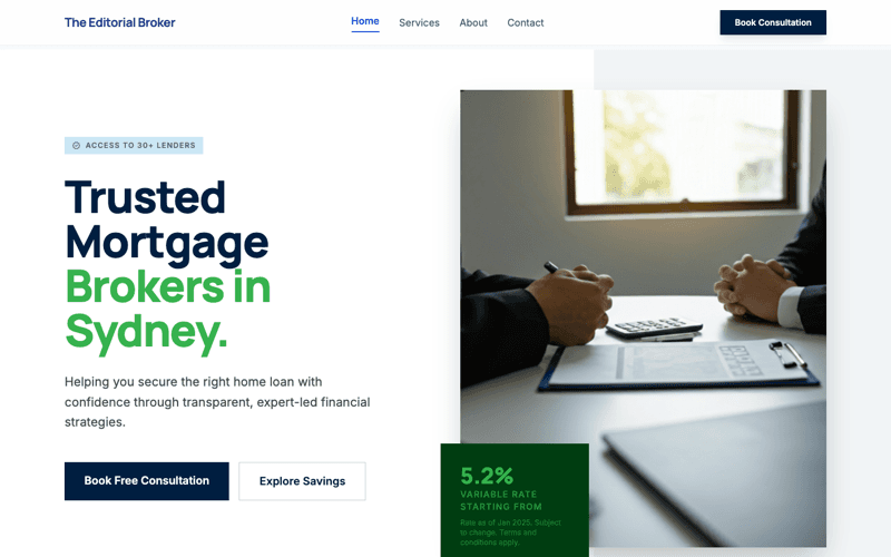 Mortgage Broker website preview